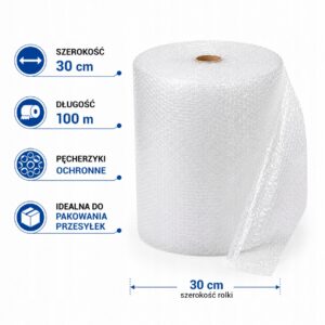 folia bĄbelkowa 30cm 100m mocna ochronna pĘcherzykowa do pakowania paczek