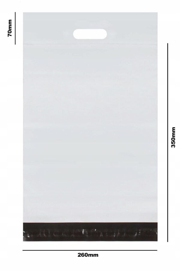 foliopaki kurierskie biaŁe z rĄczkĄ 260x350+70 50 szt
