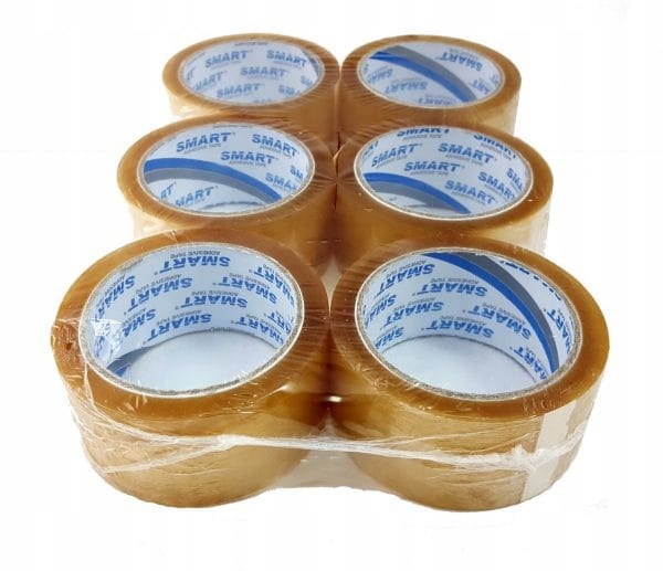tasma pakowa smart 48 66y 60m kauczuk solvent 6szt bezbarwna